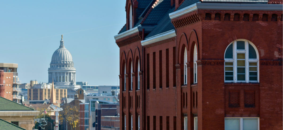 UW Madison Science Hall Cap background