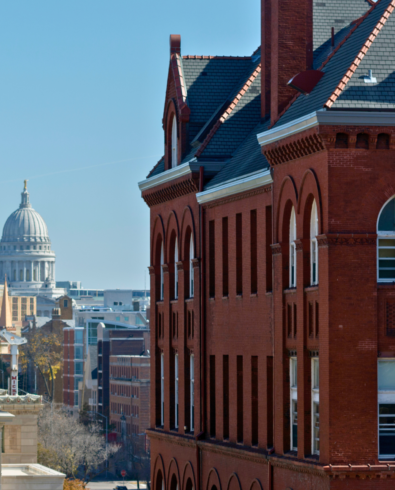 UW Madison Science Hall Cap background